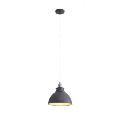 Savoy Medium Pendant, 1 x E27, Graphite Satin Nickel Silver