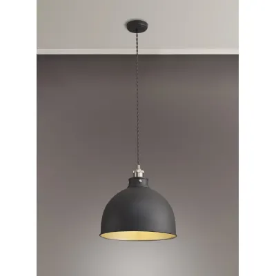 Savoy Large Pendant, 1 x E27, Graphite Satin Nickel Silver