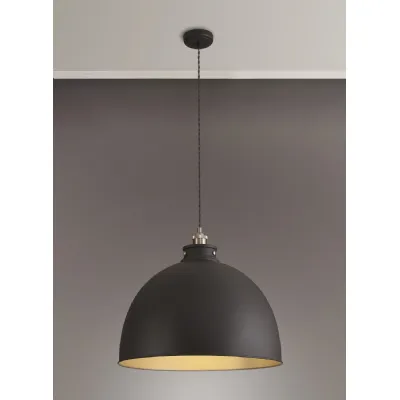 Savoy Xtra Large Pendant, 1 x E27, Graphite Satin Nickel Silver