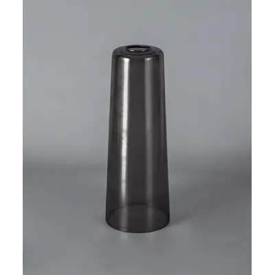 Bordon Large Cylindrical Cone Smoke Grey Glass Shade (B),