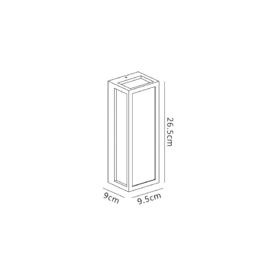Stevenage Flush Frosted Wall Lamp, 10W LED, 3000K, IP65, Anthracite, 2yrs Warranty