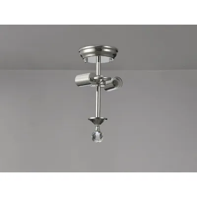Billericay Semi Flush Ceiling Fitting, 2 x E27, Polished Nickel