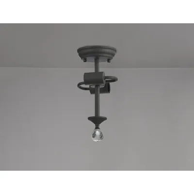 Billericay Semi Flush Ceiling Fitting, 2 x E27, Graphite