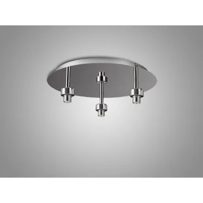 Abingdon Polished Chrome Round 3 Light G9 Universal 35cm Flush Light, Suitable For A Vast Selection Of Glass Shades