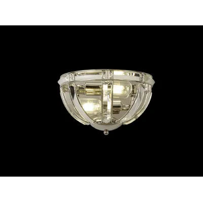 Woolwich Wall Light, 2 Light E14, Polished Nickel