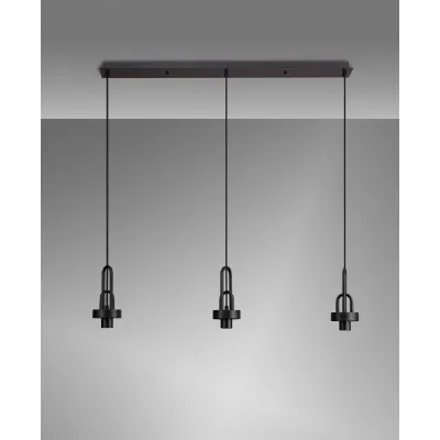Epsom Linear Suspension Kit, 3 x E27, Matt Black