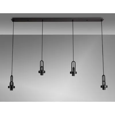 Epsom Linear Suspension Kit, 4 x E27, Matt Black
