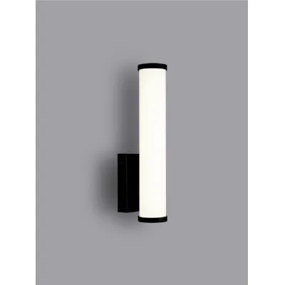 Abbey Wall Lamp Small, 1 x 9W LED, 4000K, 621lm, IP44,Sand Black, 3yrs Warranty
