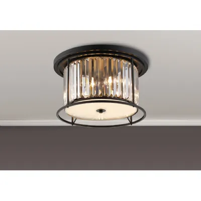 Erith Ceiling, 4 x E27, Satin Black Clear