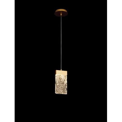 Enfield Medium Pendant 2m, 1 x 4.5W LED, 3000K, 160lm, Painted Brushed Gold, 3yrs Warranty