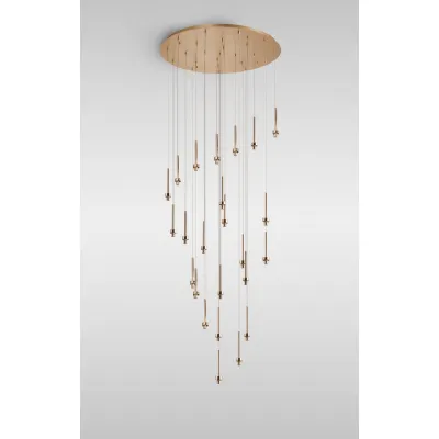 Abingdon French Gold 24 Light G9 Universal 5m Round Multiple Pendant, Suitable For A Vast Selection Of Glass Shades, Item Weight: 15.6kg