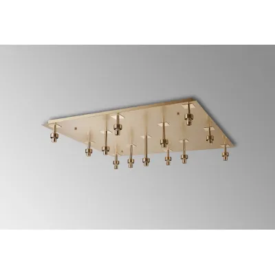Abingdon French Gold Square 13 Light G9 Universal Flush Light, Suitable For A Vast Selection Of Glass Shades