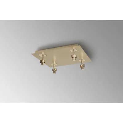 Abingdon French Gold Square 4 Light G9 Universal 40cm Flush Light, Suitable For A Vast Selection Of Glass Shades