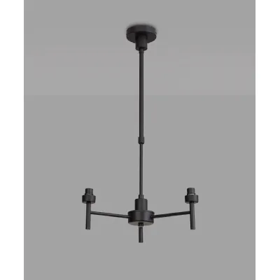 Abingdon Satin Black 3 Light G9 Universal Telescopic Light, Suitable For A Vast Selection Of Glass Shades