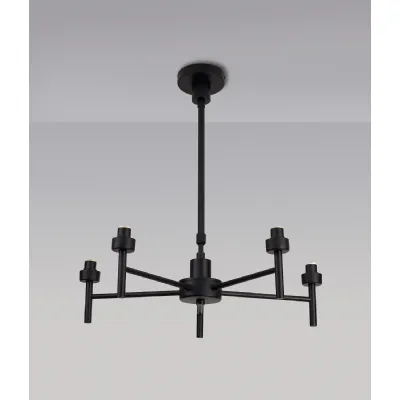 Abingdon Satin Black 5 Light G9 Universal Telescopic Light, Suitable For A Vast Selection Of Glass Shades