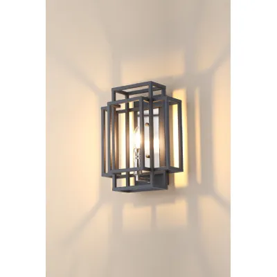 Petworth Wall Lamp 1 Light E14, Anthracite Satin Nickel