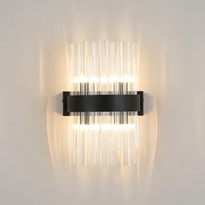Brighton 4 Light G9, Wall Light, Satin Black Clear
