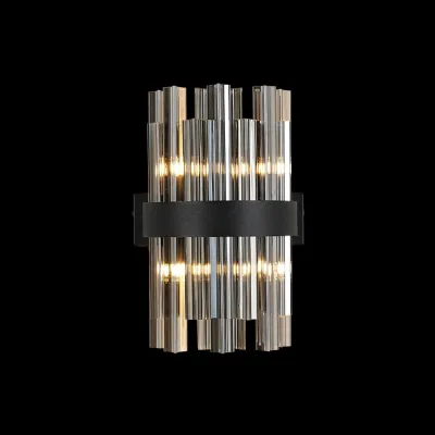 Satin Black Smoke Wall Light with 4 G9 Lamp Holders