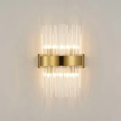 Brighton 4 Light G9, Wall Light, Brass Clear