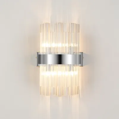 Brighton 4 Light G9, Wall Light, Polished Nickel Clear