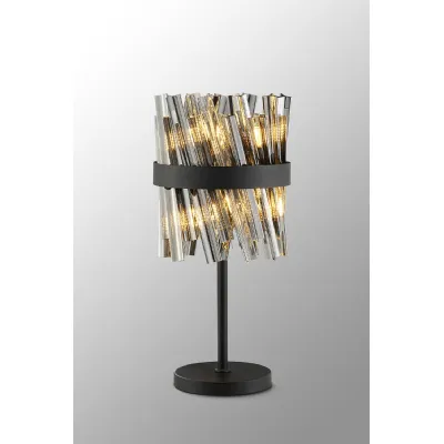 Brighton 6 Light G9, Table Lamp, Satin Black Smoke