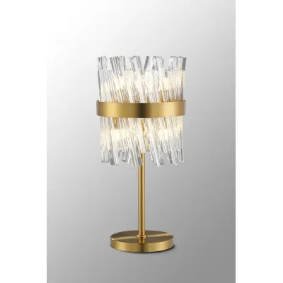 Brighton 6 Light G9, Table Lamp, Brass Clear