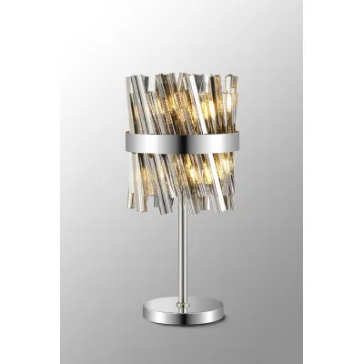 Brighton 6 Light G9, Table Lamp, Polished Nickel Smoke