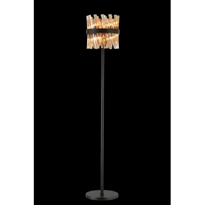 Brighton 8 Light G9, Floor Lamp, Satin Black Amber