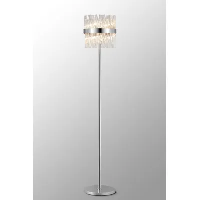 Brighton 8 Light G9, Floor Lamp, Polished Nickel Clear
