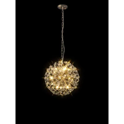 Camden Pendant 40cm Sphere 9 Light G9 French Gold Crystal
