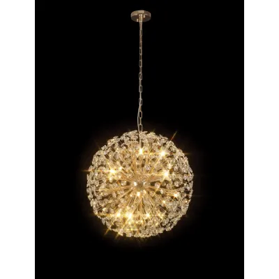 Camden Pendant 60cm Sphere 16 Light G9 French Gold Crystal