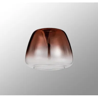 Epsom 28cm Trapezium Glass (H), Copper Fade Clear