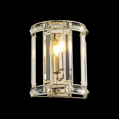 Woolwich Wall Light, 1 Light E14, Polished Nickel