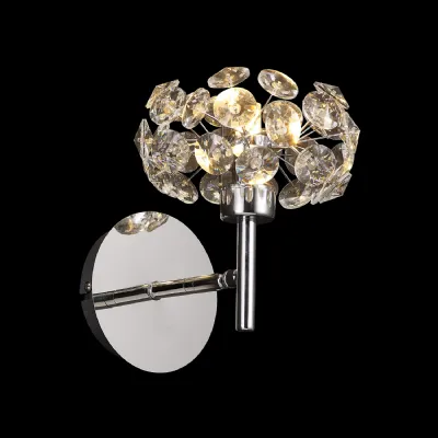 Polished Chrome 1 Light Adjustable G9 Switched Wall Lamp