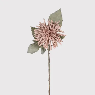 Mauve Dahlia Spray with Leaves