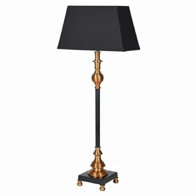 Slim Black Table Lamp with Shade