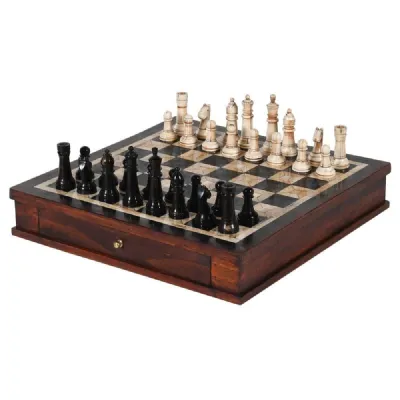 Bone And Horn Chess Board