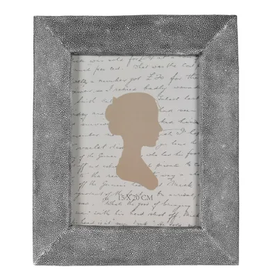 Black and White Shagreen Photo Frame