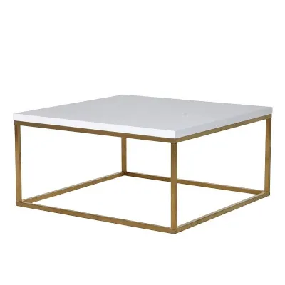 White Gloss Square Top Coffee Table