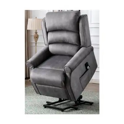 Penarth Grey Fabric Electric Lift And Rise Recliner Armchair