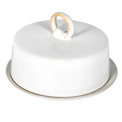 White Alabaster Butter Dish