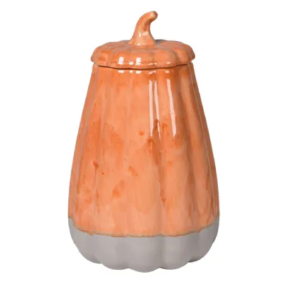 Orange Pumpkin Lidded Jar