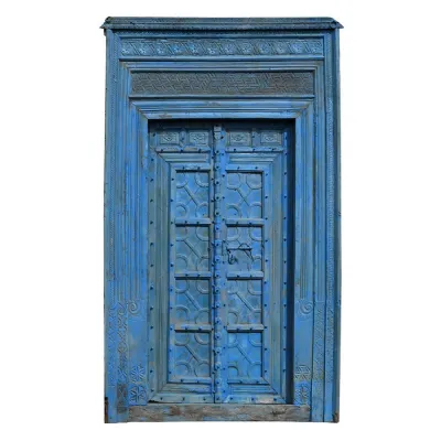 Blue Hand Painted Door