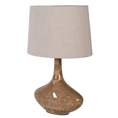 Floral Table Lamp with with Shade