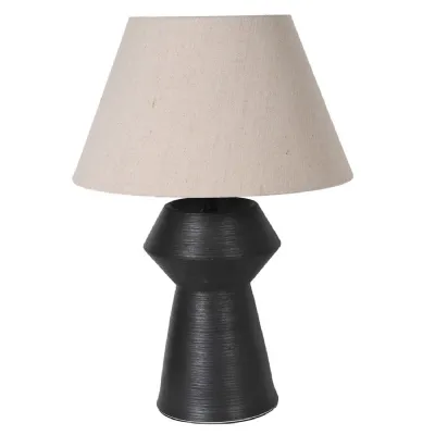 Black Tapered Table Lamp with Shade