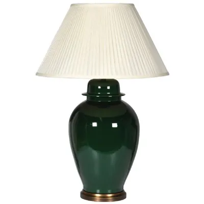 Emerald Green Lamp With Shade