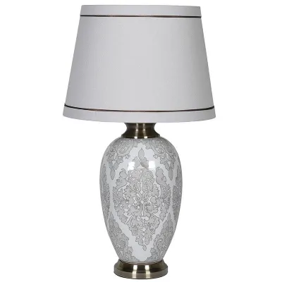 Dove Grey Lamp With Shade
