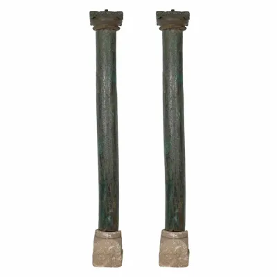 Pair Blue Pillars