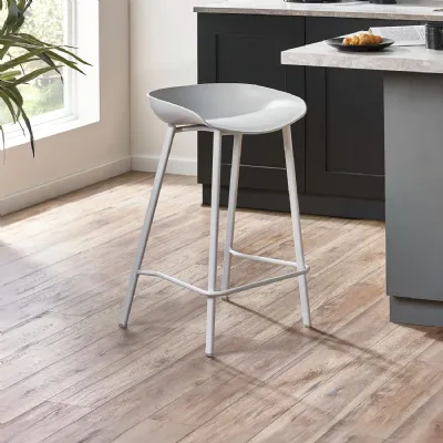 Set Of 2 Renzo Bar Stool Grey