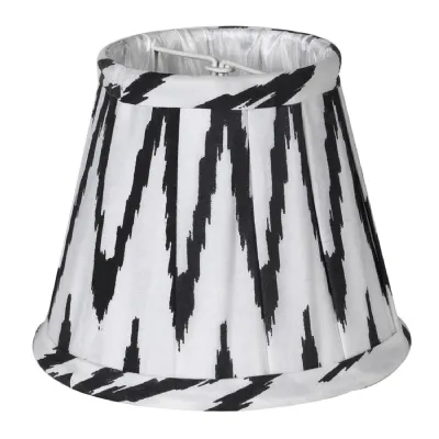 Small White and Black Ikat Chevron Shade Only